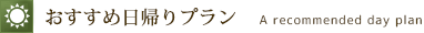 おすすめ日帰りプラン