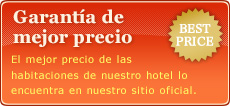 Garantía de mejor precio El mejor precio de las habitaciones de nuestro hotel lo encuentra en nuestro sitio oficial.